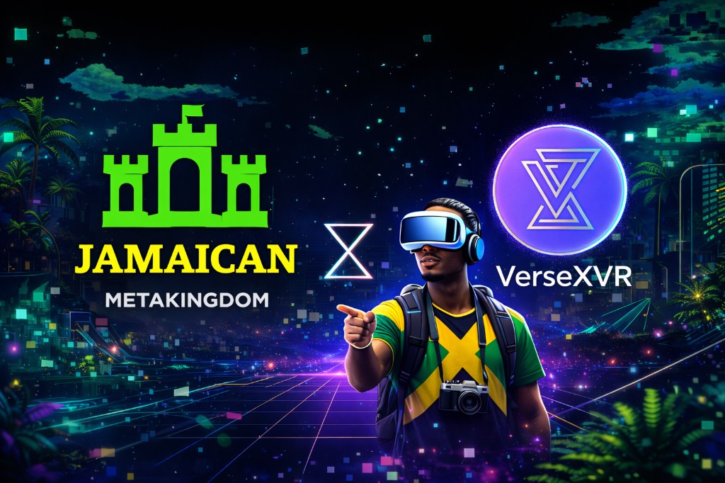 Jamaican Metakingdom Head Quarters in the Metaverse – Jamaican VR explorer in futuristic realm